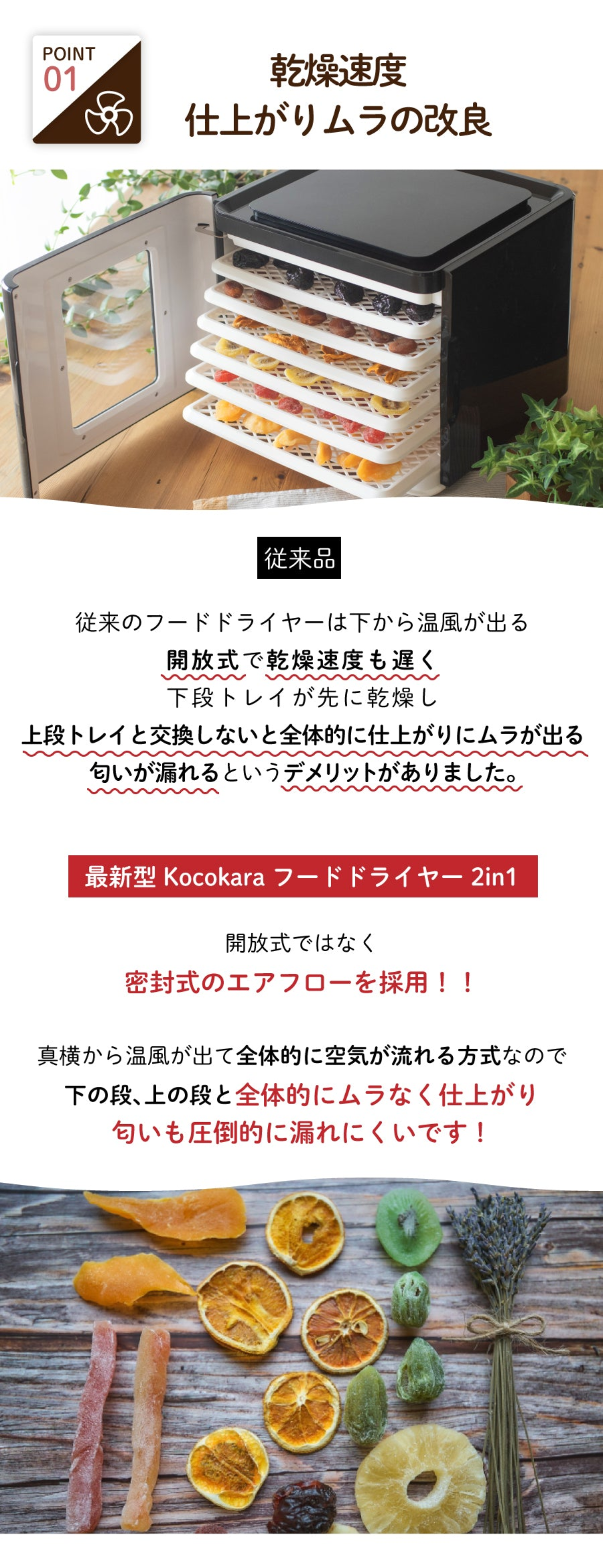 kocokara フードドライヤー Xd-01 レシピブック付き フード kocokara フードドライヤー Xd-01 レシピブック付き フード